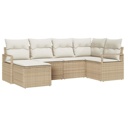 Sofa Sæt med pude 8 pcs Beige og creme polyrattan