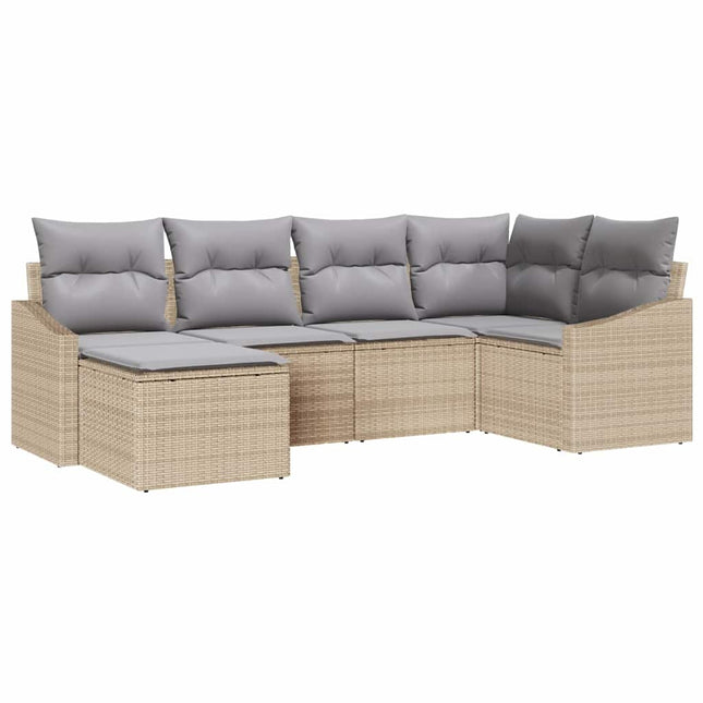 Have Spisebordssæt 6 stk. Beige og lys grå