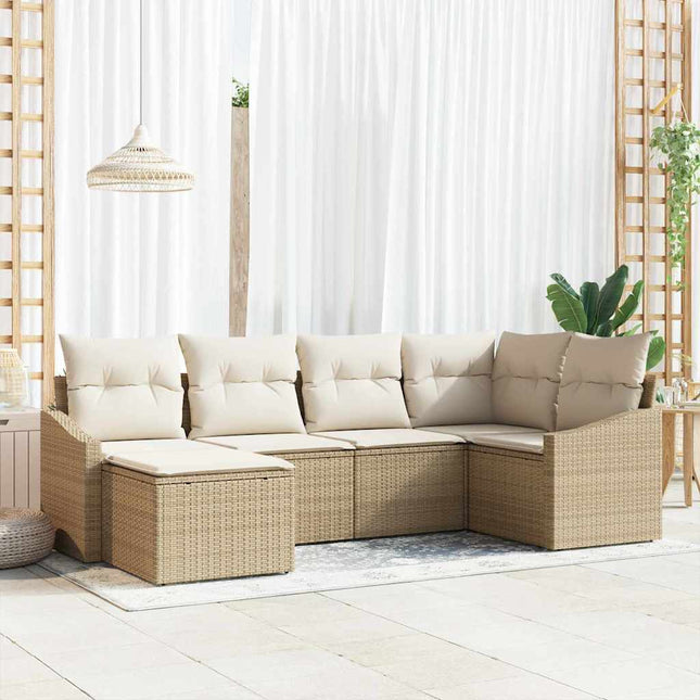 Have Spisebordssæt 6 stk. Beige og creme