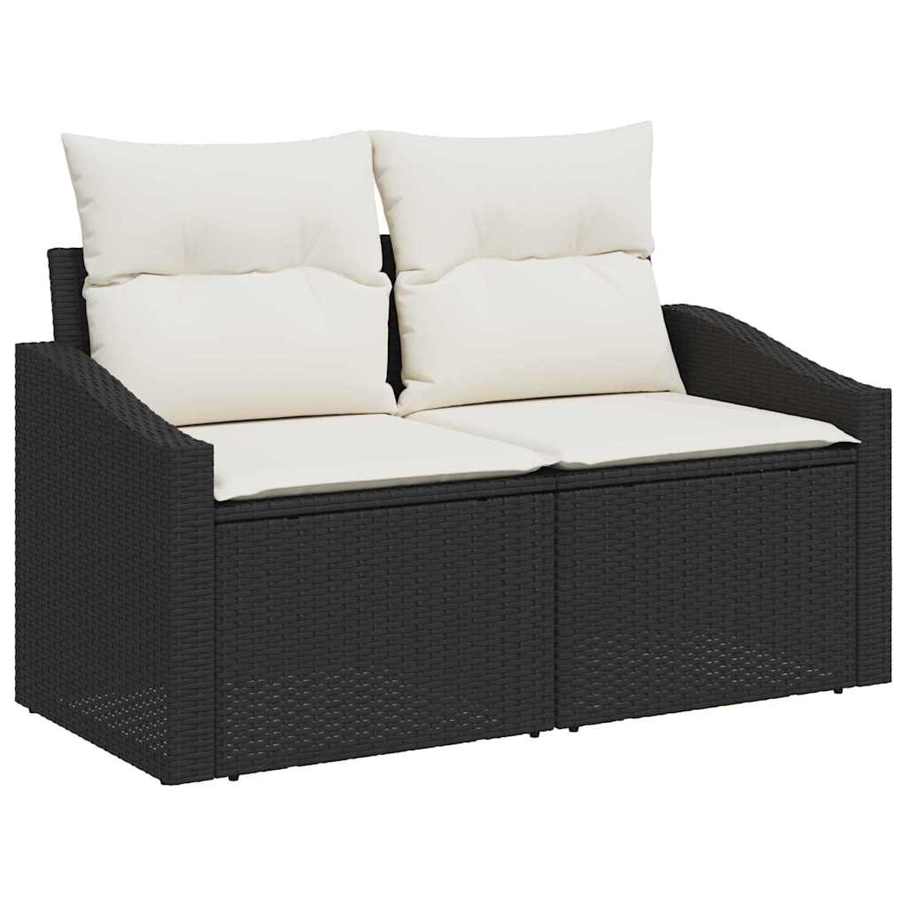 Havesofa Sæt med pude 8 pcs Brun og Creme polyrattan