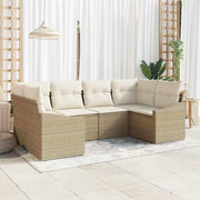 Havesofa Sæt med pude med opbevaring 6 pcs Beige og creme