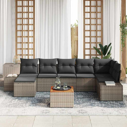 Havesofa Sæt 8 pcs Grå