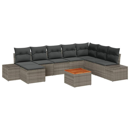 Havesofa Sæt 9 pcs Grå