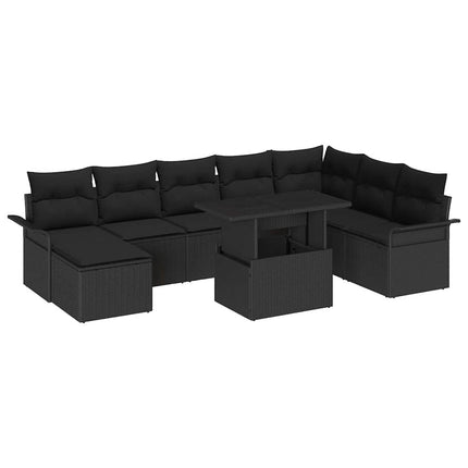 Havesofa Sæt 9 stk. Sort