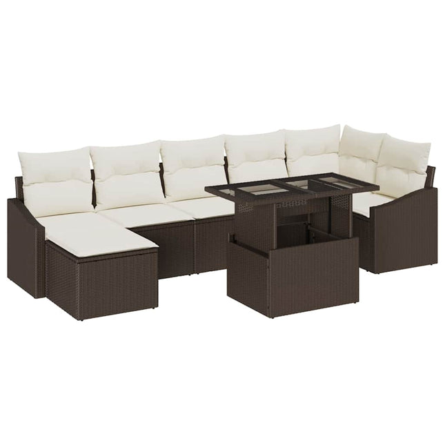 Havesofa Sæt 8 stk. Brun og Creme