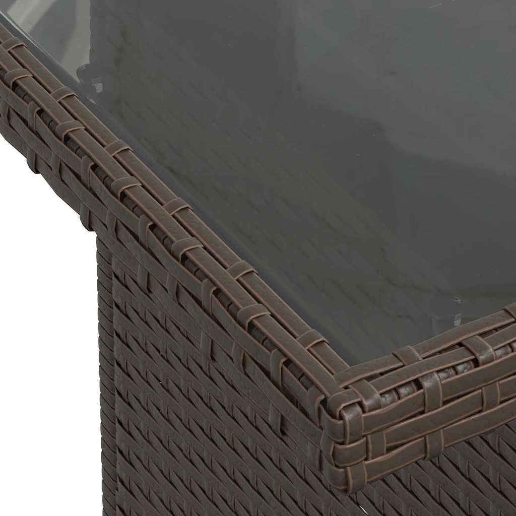 Havesofa Sæt med pude 7 pcs Brun og Creme 100 x 55 x 73 cm