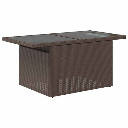 Havesofa Sæt 9 stk. Brun polyrattan