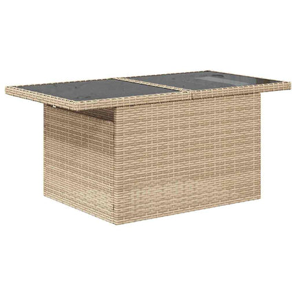 Havesofa Sæt 11 stk. Beige polyrattan