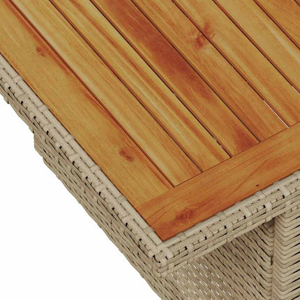 Havesofa Sæt 9 stk. Beige Poly rattan