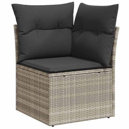 Havesofa Sæt 7 stk. 6-Antal sæder Lysegrå polyrattan