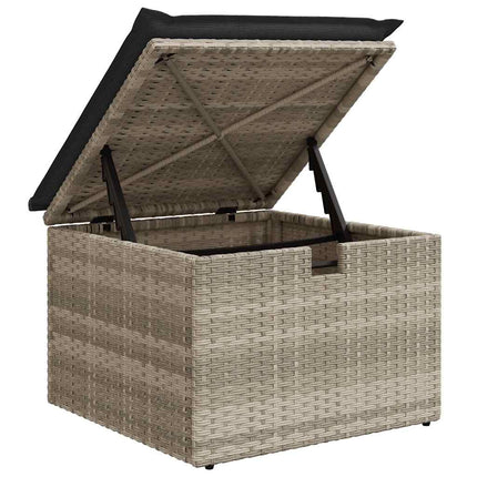 Sofa Sæt 7 stk. 6-Antal sæder Lysegrå polyrattan