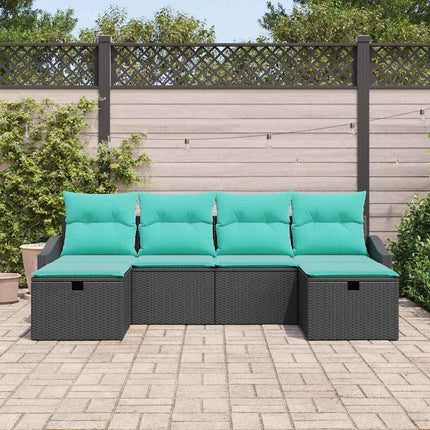 Havesofa Sæt 6 stk. polyrattan