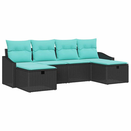 Havesofa Sæt 6 stk. polyrattan