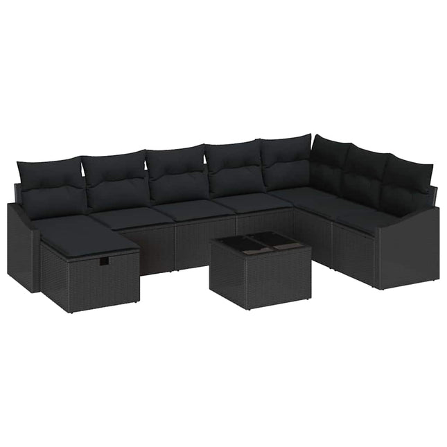 Havesofa Sæt 9 stk. polyrattan