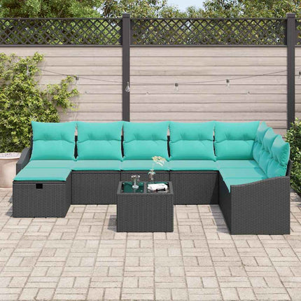 Havesofa Sæt 9 pcs polyrattan