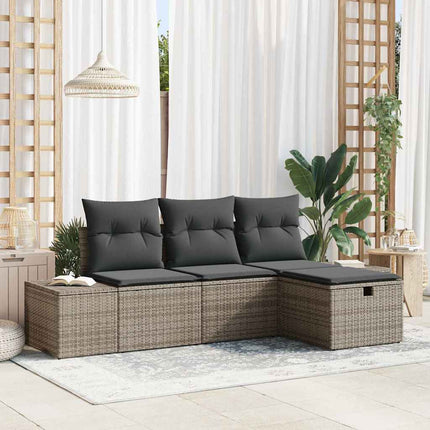Havesofa Sæt 4 stk. polyrattan