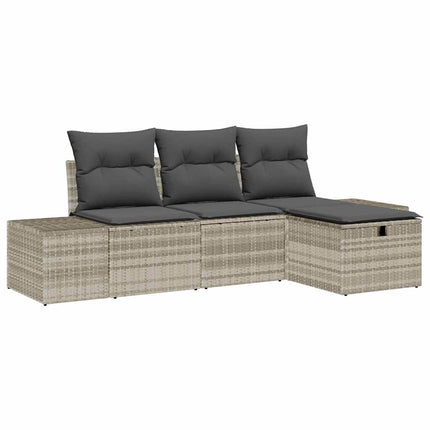 Havesofa Sæt 4 stk. polyrattan