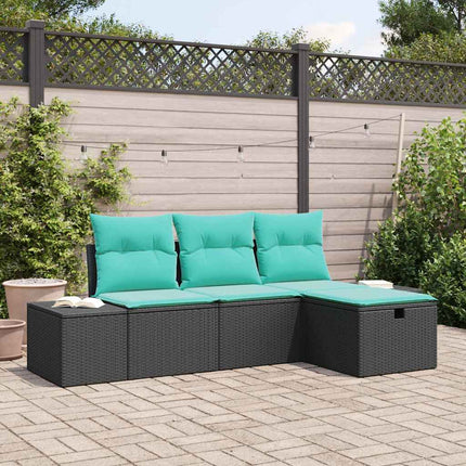 Havesofa Sæt 4 stk. polyrattan