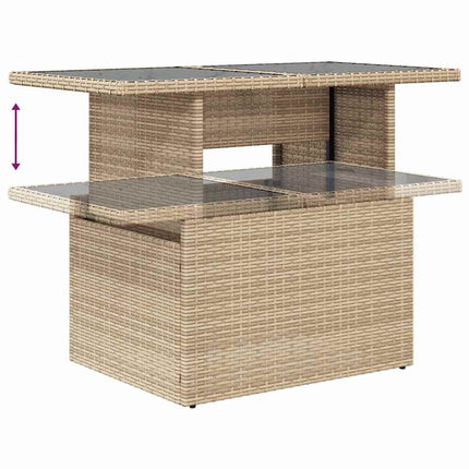 Havesofa Sæt 6 stk. Beige polyrattan