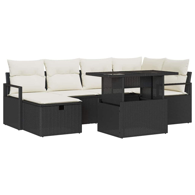 Havesofa Sæt 6 stk. polyrattan