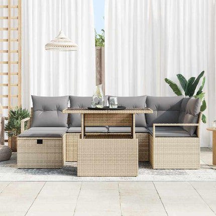 Havesofa Sæt 9 stk. polyrattan