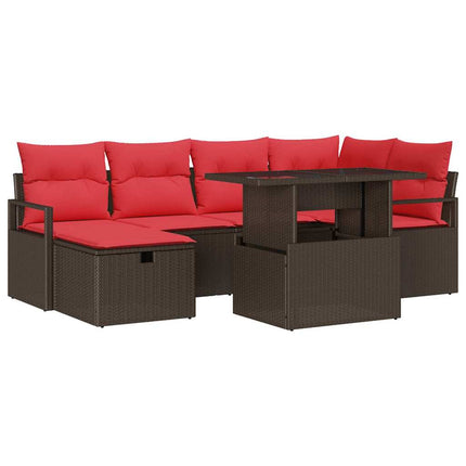Havesofa Sæt 7 stk. polyrattan