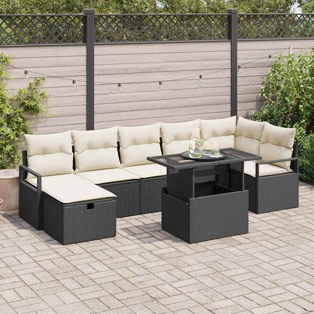 Havesofa Sæt 8 stk. polyrattan
