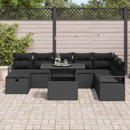 Havesofa Sæt 9 stk. polyrattan