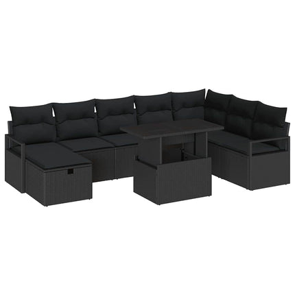 Havesofa Sæt 9 stk. polyrattan