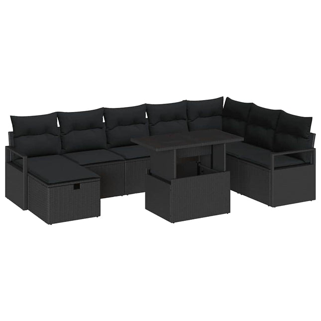 Havesofa Sæt 9 stk. polyrattan