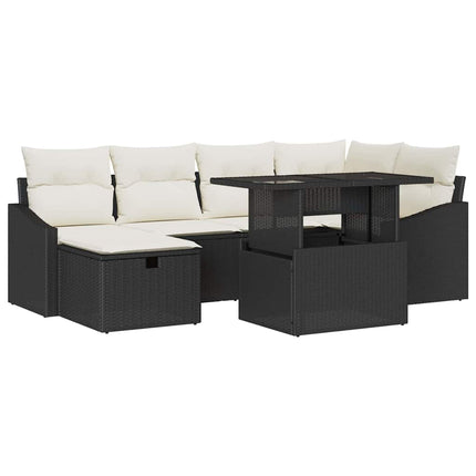 Havesofa Sæt 7 stk. polyrattan