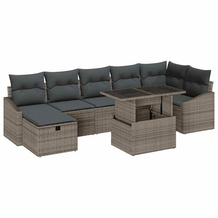 Havesofa Sæt 8 stk. polyrattan