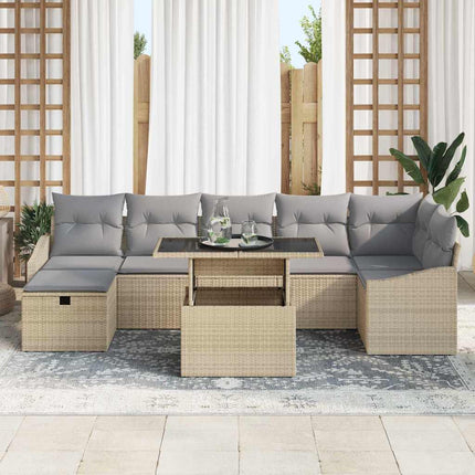 Havesofa Sæt 8 stk. polyrattan