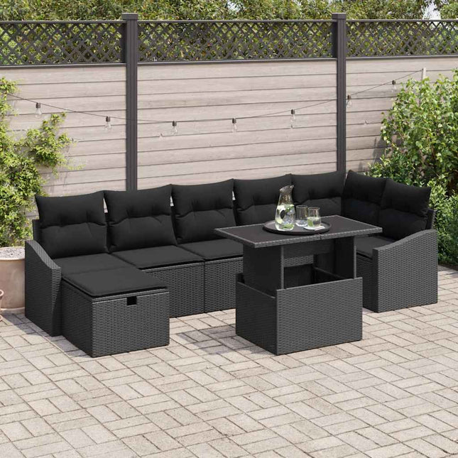 Havesofa Sæt 8 stk. polyrattan