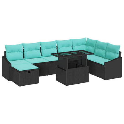 Havesofa Sæt 9 stk. polyrattan