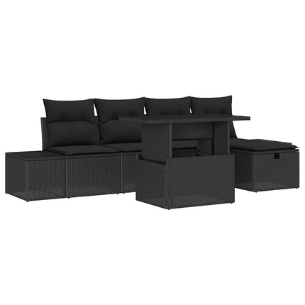 Havesofa Sæt 6 stk. Poly rattan