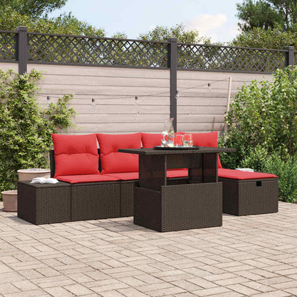 Havesofa Sæt 6 stk. polyrattan