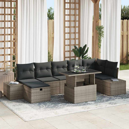 Havesofa Sæt 8 stk. polyrattan
