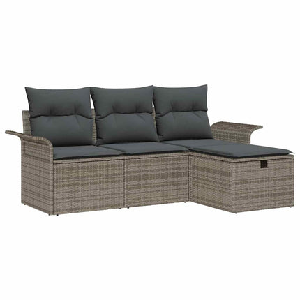 Havesofa Sæt 4 stk. Poly rattan