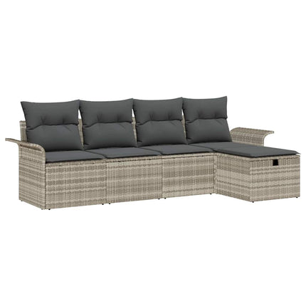 Havesofa Sæt 5 stk. Poly rattan