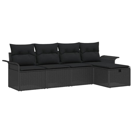 Havesofa Sæt 5 stk. Poly rattan