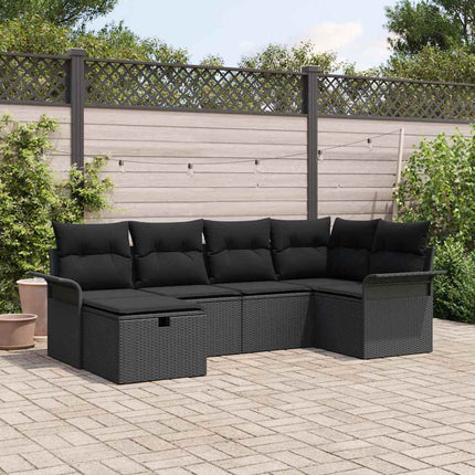 Havesofa Sæt 6 stk. Poly rattan