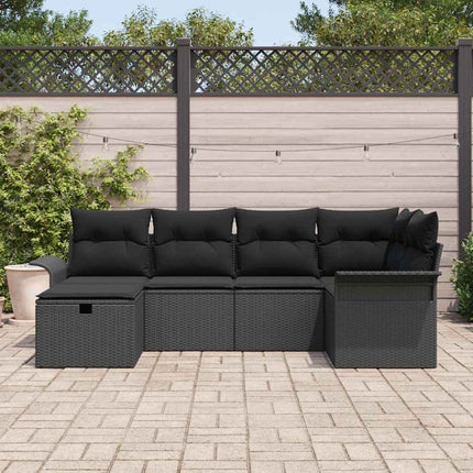 Havesofa Sæt 6 stk. Poly rattan