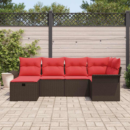 Havesofa Sæt 6 stk. Poly rattan