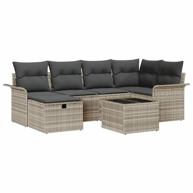 Havesofa Sæt 7 stk. Poly rattan
