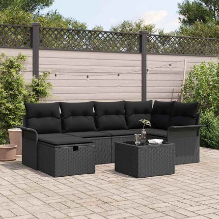 Havesofa Sæt 7 stk. Poly rattan