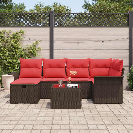 Havesofa Sæt 7 stk. Poly rattan