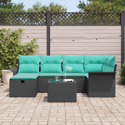 Havesofa Sæt 7 stk. Poly rattan
