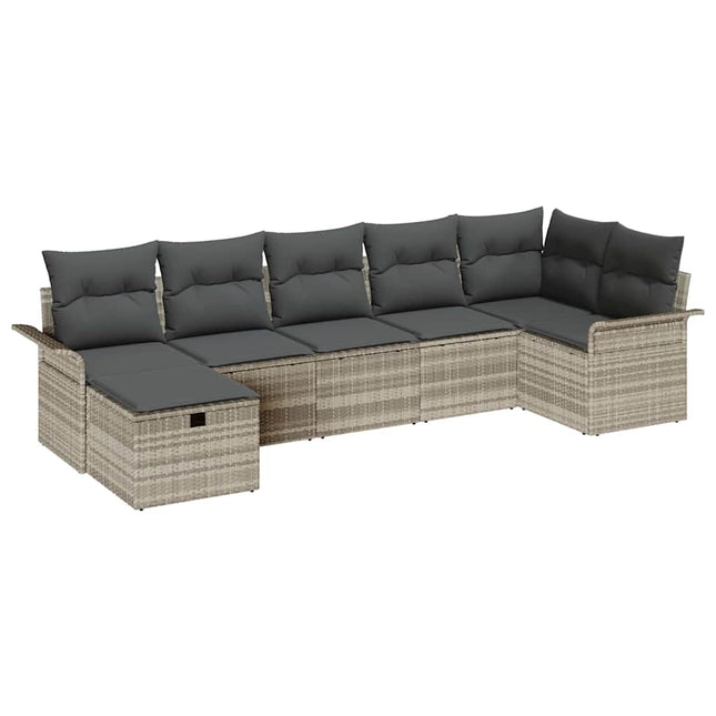Havesofa Sæt 7 stk. Poly rattan
