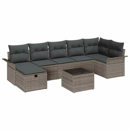 Havesofa Sæt 8 stk. Poly rattan